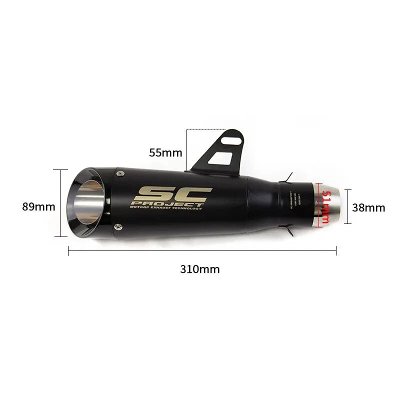 Tubo de escape silenciador negro sistema completo para Yamaha YZF R3 2015-2025 MT-03 Foto 2 de 4
