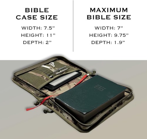 Estuche táctico de la Biblia para hombres, cubierta de la Biblia para hombres, cubierta de libro de la Biblia, cubierta de la Biblia - Imagen 2 de 8