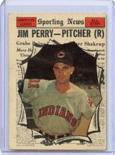 1961 Topps Jim Perry Cleveland Indians AS #584 HI ⭐️💥🎯  VG+