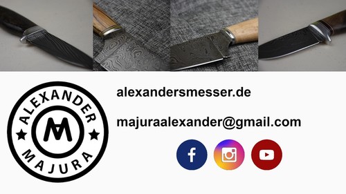 Handgeschmiedete Jagdmesser Outdoor Rostfrei mit Lederscheide X90CrMoV18 #215 - Bild 15 von 15