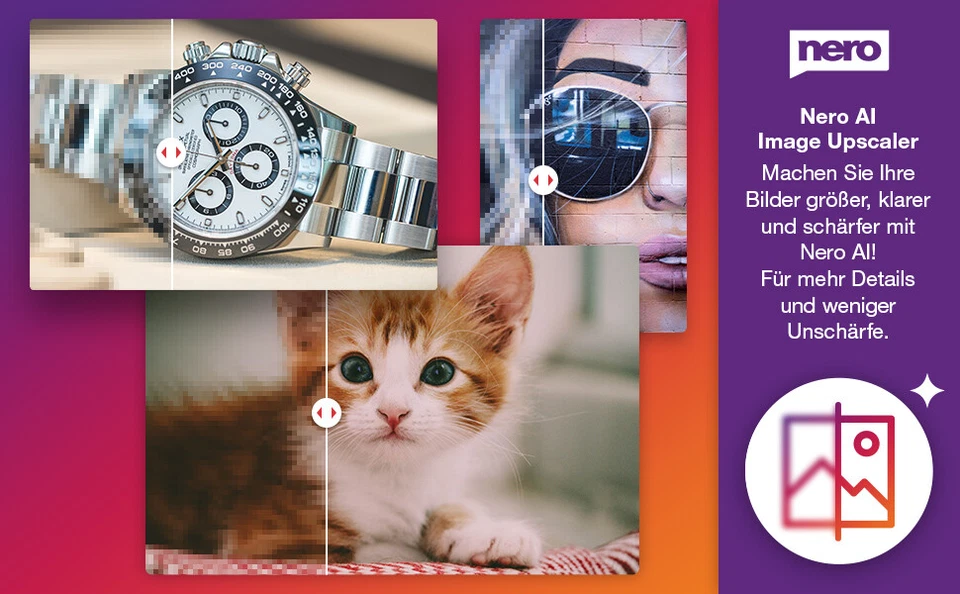Nero AI Image Upscaler | Bilder vergrößern | Fotos schärfen | Skalieren auf 4K - Bild 2 von 4
