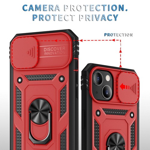 Funda blindada exterior para iPhone 16 15 14 13 Pro Max 12 XR Magnetic Stand Cover - Imagen 6 de 20