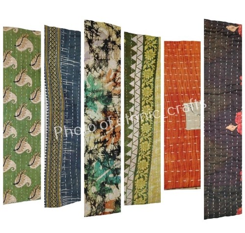 20 PC Indian Vintage Quilt Kantha Throw Boho Hippie Quilted kantha Cotton bed - Picture 9 of 12