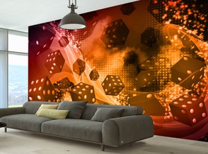 Photo Wallpaper Dice and Casino GIANT WALL DECOR PAPER ...