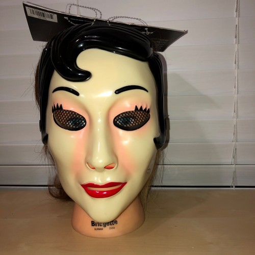 CREEPY HORROR THE PURGE GOTH EMO GIRL DOLL FACE MASK HALLOWEEN COSTUME MR031315