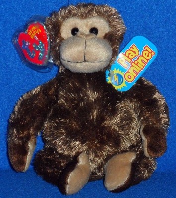 TY 2.0 - VINES the MONKEY - MINT with MINT TAGS - UNUSED CODE