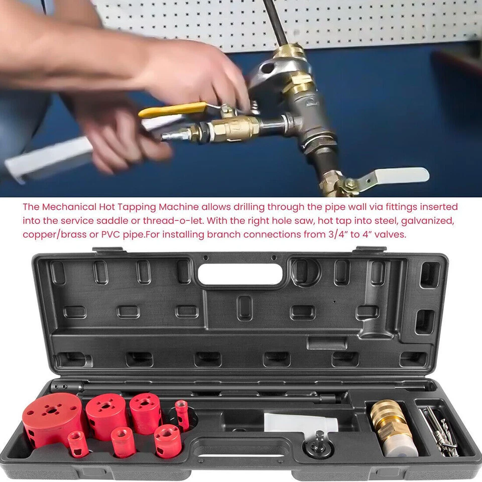 08350 DM3MECH Mechanical Hot Tapping Machine Complete Kit for NPT 3/4" to 4" - Image 2 of 4