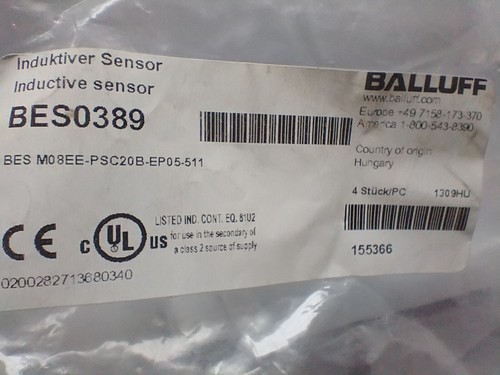 Balluff BES0389 BES M08EE-PSC20B-EP05-511 Proximity Sensor Inductive Prox. NEW - Picture 5 of 5
