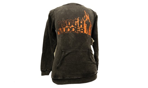 RED JACKET TOUGH MUDDER BLACK PIG PEN POCKET PULLOVER Sm LONG SLEEVE SWEATER C5 - Picture 1 of 3