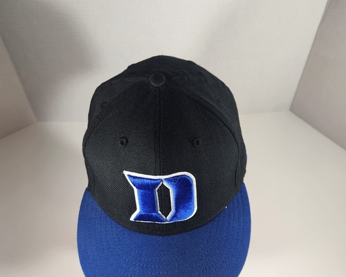 NEW ERA NCAA DUKE BLUE DEVILS FLAT BILL FITTED 7.5 HAT - Picture 10 of 19