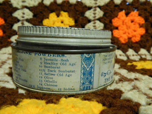Theatrical Make-Up Alpine Face Powder ~ Metal Tin w/ Contents ~ Stein Cosmetics - Imagen 10 de 20