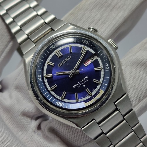 Seiko Bellmatic 4006-6040 "BLUE DIAL" Automatic Day/Date Vintage Men's Watch - Picture 2 of 11