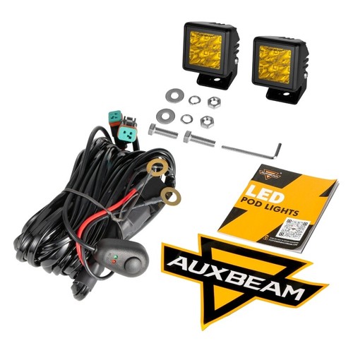 AUXBEAM 2"Inch LED Work Light Cube Pods Fog Lights Truck Driving Offroad Amber - Picture 3 of 12