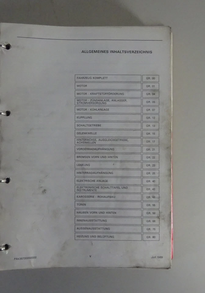 Manuale Di Officina Alfa Romeo Spider "Gummilippe" 1983-1989 Aggiornato 07/1989 Foto 3 de 4