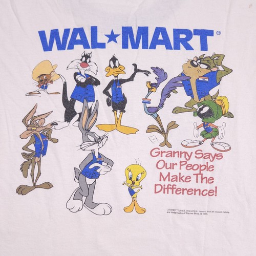 Vintage Looney Tunes Shirt Herren Gr. XL Walmart doppelseitiger Ringer Thrashed Distressed - Bild 7 von 13