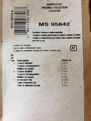 Exhaust Manifold Gasket Set-VIN: W, Vortec Fel-Pro MS 95842 - Picture 2 of 3