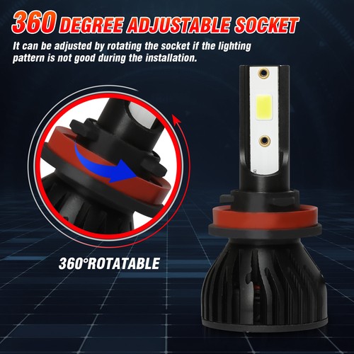 For Jeep Grand Cherokee 2019 2020 2021 LED Headlight High/Low Fog Light Bulb P4C - Picture 6 of 18