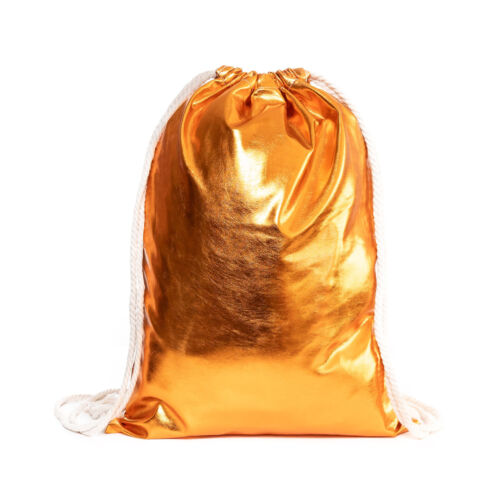 Borsa da palestra borsa da palestra hipster zaino sport borsa look metallizzato vernice lucida - Foto 4 di 8