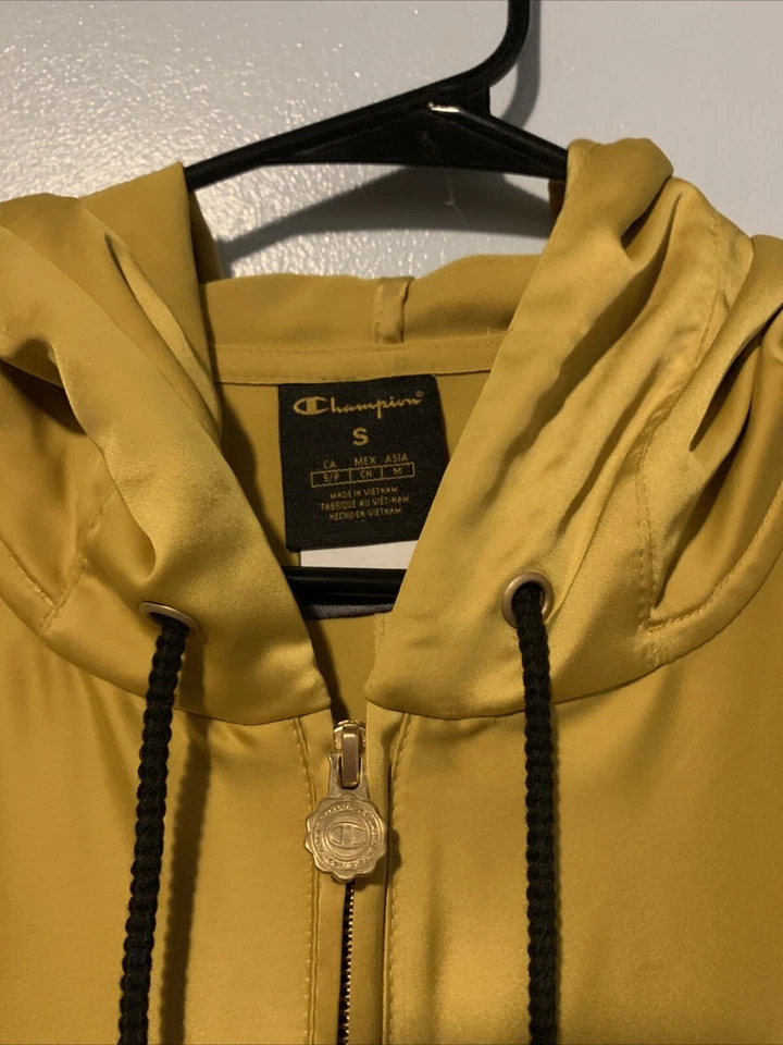 Champion X Muhammad Ali Dorado Satinado Bata de Boxeo Chaqueta Talla Pequeña Capucha Bolsillos NUEVO Foto 3 de 4