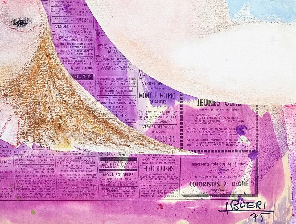 Jacques Boéri - Original Painting - Gouache - Acrobat 2, Nude - Image 2 of 2