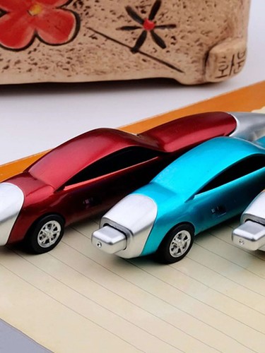 Kind Geschenk Cartoon Auto Form Stift Kugelschreiber Zeichnen Spielzeug Rennwagen Stift - Bild 4 von 9