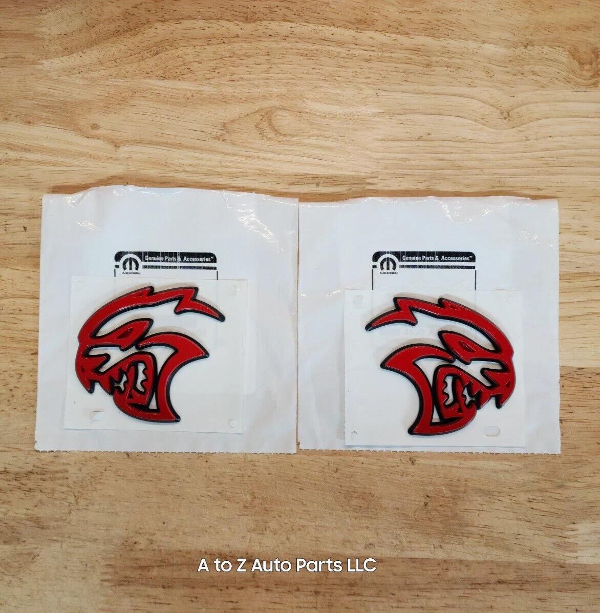 NEW 2022 2023 Dodge Charger Hellcat Redeye RED Fender 2 Emblems