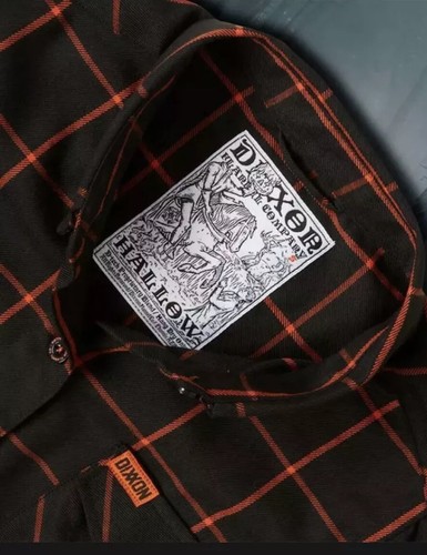Franela Dixxon "The Hallow" Para Hombre Talla GRANDE Naranja/Negro BOTÓN MANGA LARGA - Imagen 5 de 16