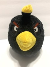 Angry Birds Bomb Black 5" Plush Stuffed Animal Toy 2011 Commonwealth Rovio