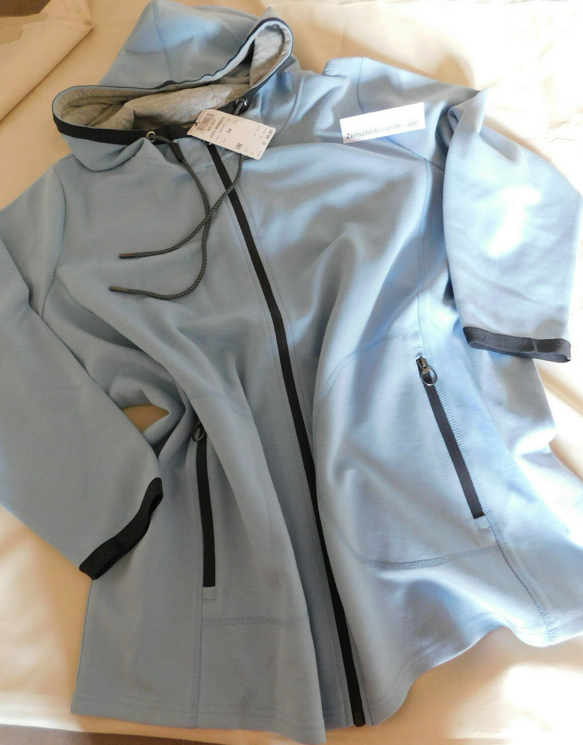 Details zu Via Appia Sportive Damen Kapuzenjacke Babyblau Gr.54 Angebote in limitierter Auflage