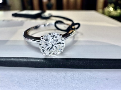 Anello Solitario Carati 1,11 Colore H Vs Diamante Naturale Certificato Scontato - Foto 6 di 8