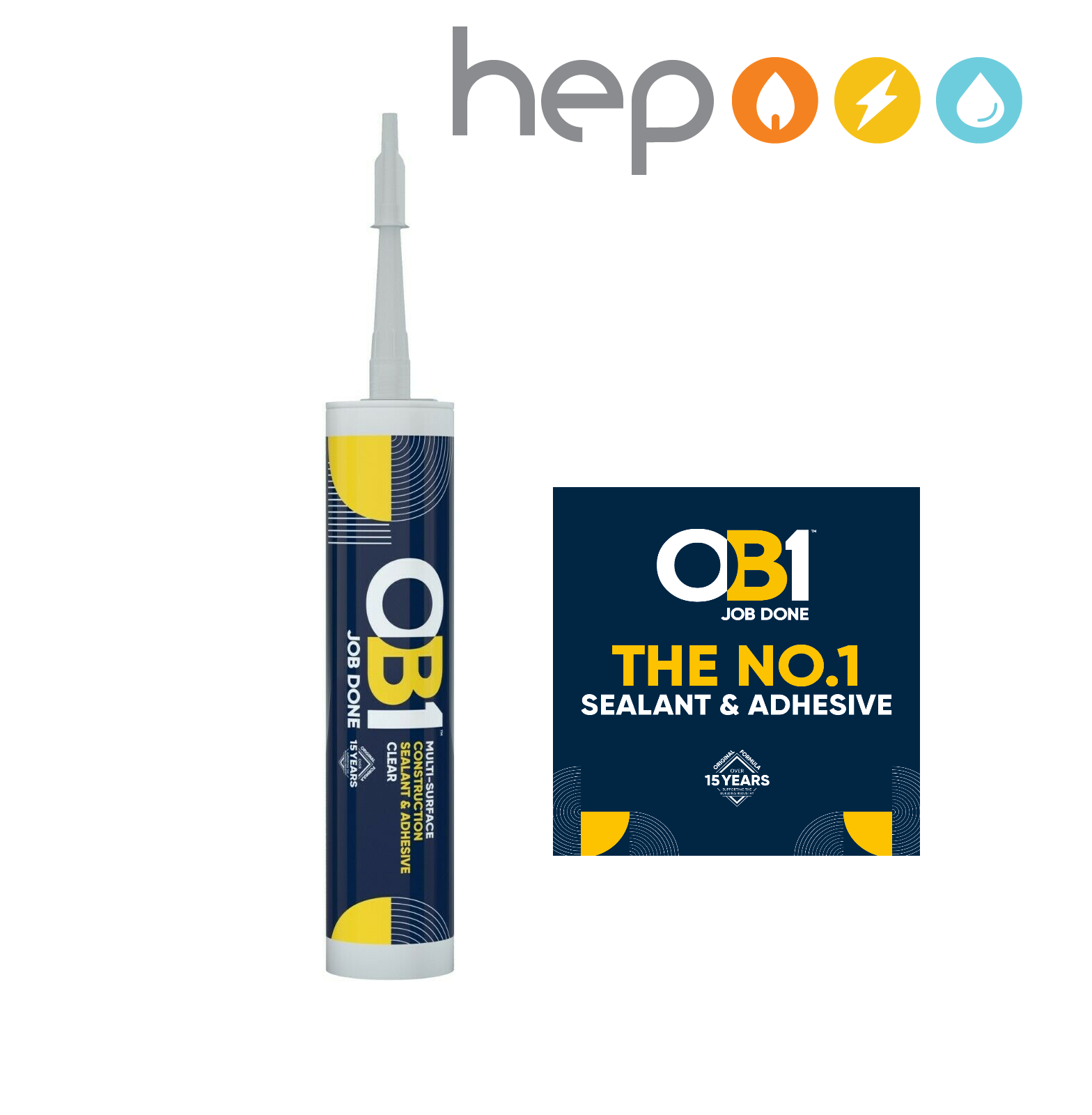 OB1 Waterproof Adhesive Sealant Builder Construction Hybrid Silicone