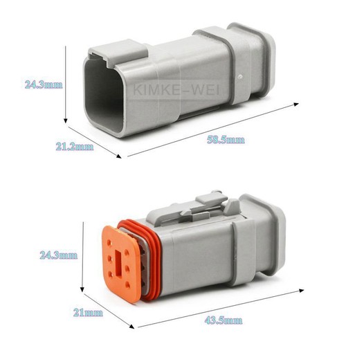 Deutsch DT Serie 6 Pin Macho y Hembra Conector Enchufe Kit DT04-6P-E008/DT06-6S-E008 - Imagen 2 de 5