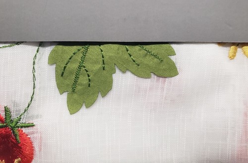 1 Fabric Embroidered Valance (56"x14") STRAWBERRIES GARDEN (no tiers/drapes),CHF - Picture 8 of 16