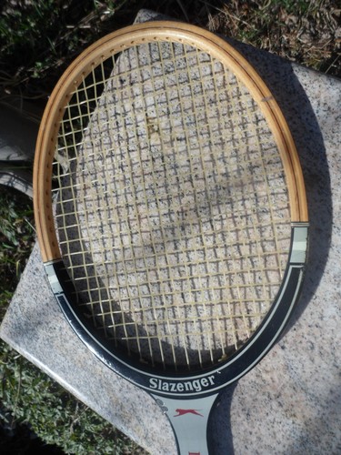 Racchetta Tennis Slazenger Demon Mid Racchetta - L 4 1/2 Legno Legno USATA Vintage - Foto 23 di 24