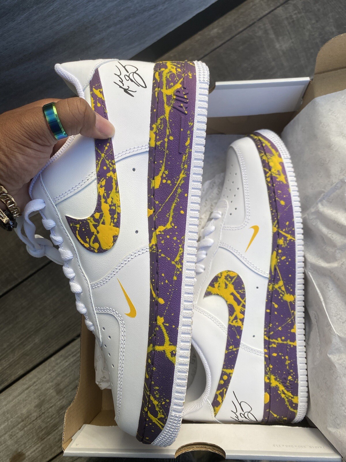 nike air force 1 custom lakers