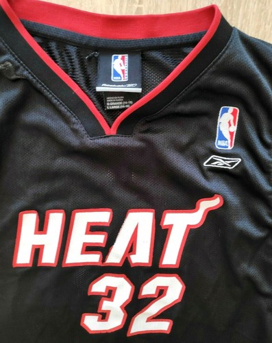 Vintage Miami Heat Shaquille O'Neal Jersey #32 Reebok Black Authentic Shirt NBA - Picture 9 of 12