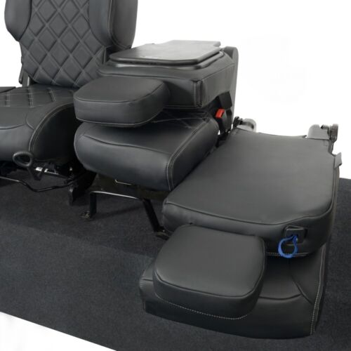 CITROEN BERLINGO FRONT SEAT COVERS LEATHERETTE TAILORED (2008-2018) BLACK 886 - Picture 19 of 24