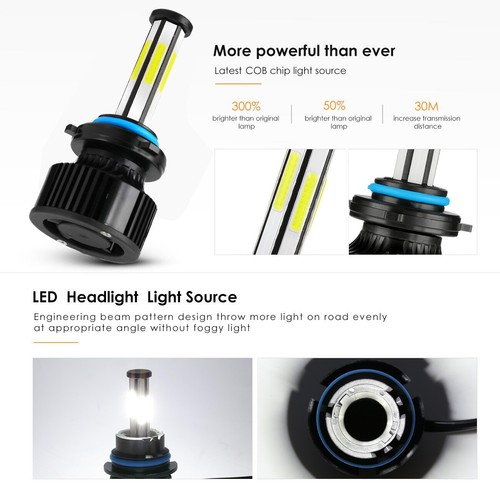 2/6-side LED Headlight High Low Beam 6000K White For Chevrolet Corvett 1997-2004 - Foto 6 di 18