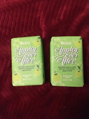 Set of 2 Perfectly Posh Appley Ever After Big Bath Bars