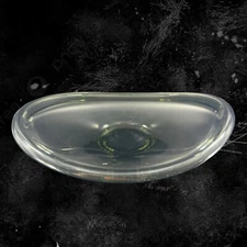 Vintage MCM Holmegaard Per Lutken Smoked Extra Large Art Glass Bowl Dish Signed