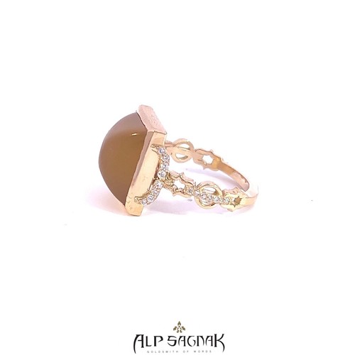 Alp Sagnak 18K Gelbgold Ring Diamanten Zuckerwürfel - Bild 4 von 6