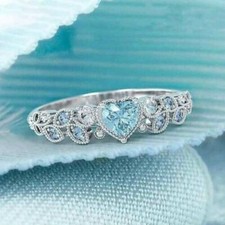 925 Silver Plated Exquisite Women Ring 1.9 CT CZ Gorgeous Christmas Gifts Ring