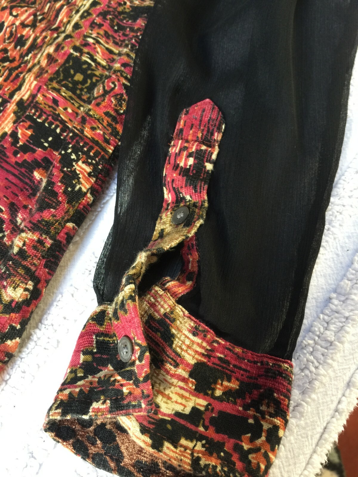 Soft Surroundings Leopard Mixed Pattern Button Do… - image 7