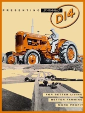Allis Chalmers D14 Tractor Introduction NEW Metal Sign: 12 x 16" Free Shipping