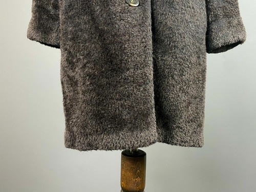 Ladies Max Mara Brown Alpaca Wool Oversized Hooded Over Coat Size US 8 GB 10 - Picture 3 of 11