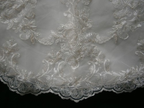 Evelyn Braut Brautkleid Kleid 12 Ivory Spitze Meerjungfrau Glitzer Schleppe #316 Prinzessin - Bild 9 von 10