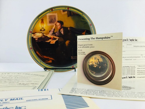 Norman Rockwell Knowles A Young Man’s Dream Plate Original Box 1986 - Picture 2 of 8