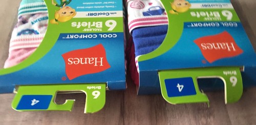New Hanes Cool Comfort Tagless Briefs Girls Size 4 Lot Of 2 Packs New - Picture 5 of 10