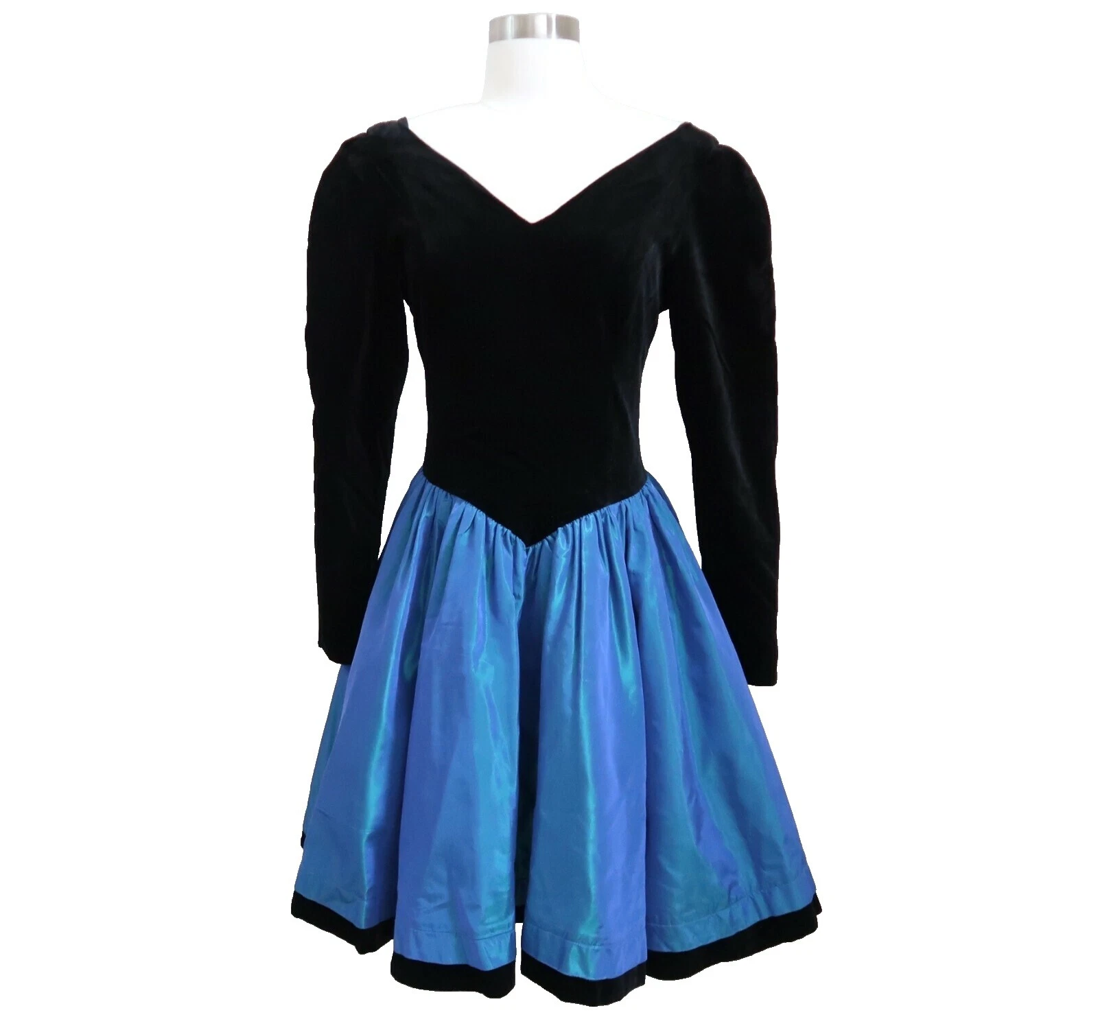 Negro Laura Ashley Ropa, Calzado y Accesorios Vintage