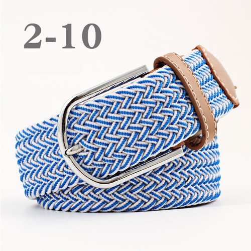 Mens Belt 1.3" Width Casual Stretch Woven Golf Belt for Men Jeans Elastic Belts - Picture 47 of 71